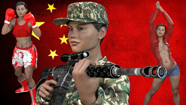 Обои картинки фото 3д графика, спорт , sport, девушка, взгляд, фон