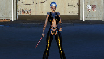 Картинка 3д+графика фантазия+ fantasy девушка фон взгляд униформа меч