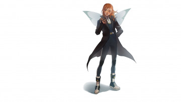 Картинка рисованное кино +мультфильмы парень плащ крылья