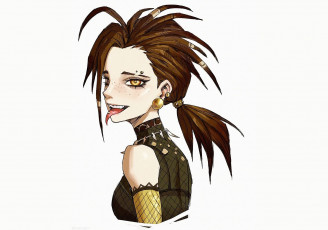 Картинка аниме unknown +другое+ девушка язык пирсинг