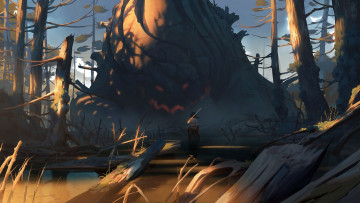 Картинка аниме животные +существа девушка монстр