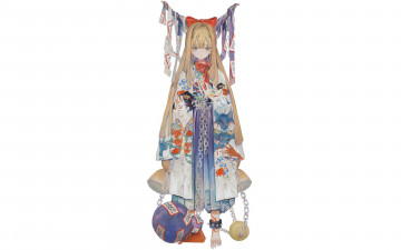 Картинка аниме животные +существа девушка цепи гири