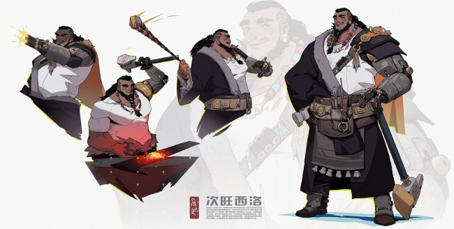 Обои картинки фото аниме, оружие,  техника,  технологии, мужчина, воин, кузнец