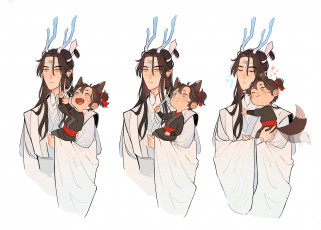 Картинка аниме mo+dao+zu+shi лань ванцзи вэй усянь рожки ушки