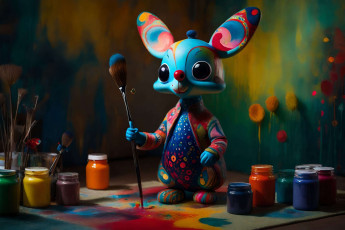 Картинка 3д+графика животные+ animals нейросети графика нейроарт ai art нейронные сети рисунки нейро искусство