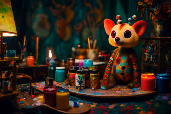 Картинка 3д+графика животные+ animals нейросети графика нейроарт ai art нейронные сети рисунки нейро искусство