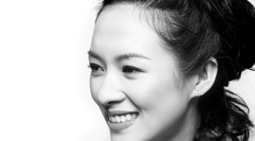 Картинка девушки zhang+ziyi черно-белая лицо азиатка