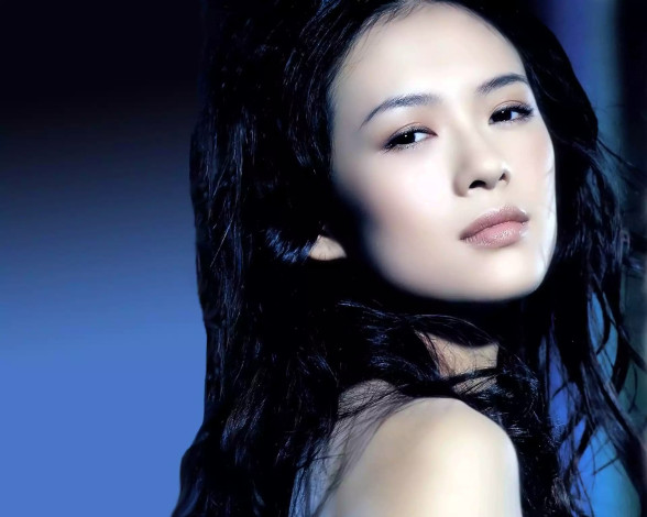 Обои картинки фото девушки, zhang ziyi, брюнетка, лицо, азиатка