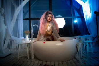 Картинка девушки -+рыжеволосые+и+разноцветные девушка