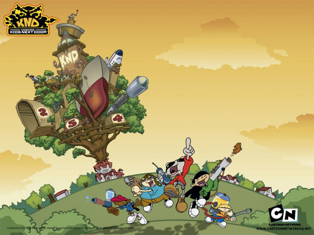 Обои картинки фото мультфильмы, kids, next, door