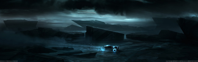 Обои картинки фото tron, legacy, rock, research, фэнтези, иные, миры, времена