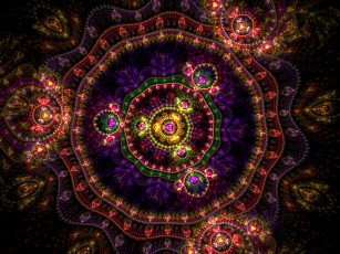 Картинка 3д графика fractal фракталы фон узор