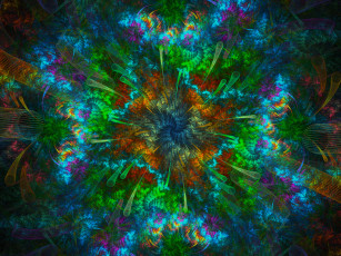 Картинка 3д графика fractal фракталы фон узор