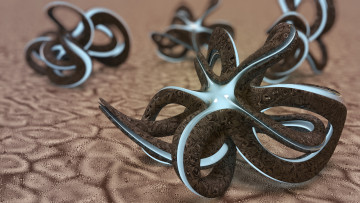 Картинка 3д графика abstract абстракции осьминог