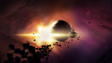 Картинка космос арт звезды планеты