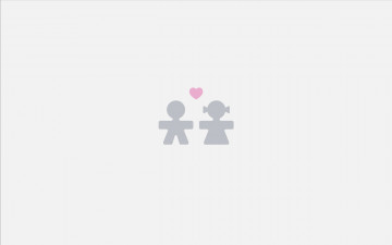 Картинка векторная графика фигурки мальчик девочка сердечко любовь