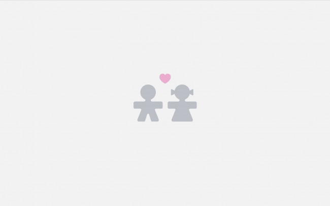 Обои картинки фото векторная, графика, фигурки, мальчик, девочка, сердечко, любовь