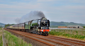 Картинка техника паровозы железная дорога рельсы паровоз состав