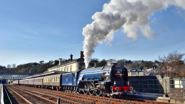 Картинка техника паровозы рельсы дорога железная паровоз состав