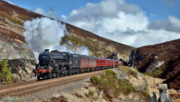 Картинка техника паровозы железная дорога рельсы паровоз состав