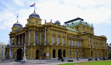 Картинка croatian+national+theatre+in+zagreb города -+столицы+государств театр площадь