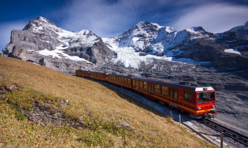 Картинка техника поезда железная дорога рельсы локомотив состав