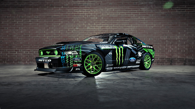 Обои картинки фото автомобили, mustang, monster, energy, rtr, sportcar, ford