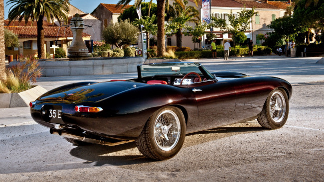 Обои картинки фото jaguar e-type, автомобили, jaguar, land, rover, ltd, легковые, класс-люкс, великобритания