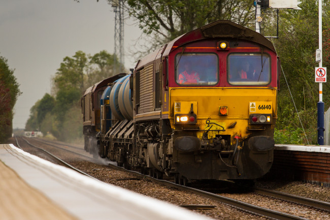 Обои картинки фото class 66, техника, локомотивы, железная, дорога, рельсы, локомотив