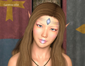 Картинка 3д+графика эльфы+ elves взгляд фон эльфийка