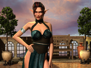 Картинка 3д+графика эльфы+ elves эльфийка взгляд фон