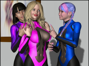 обоя lordsnot, 3д графика, фантазия , fantasy, девушки, взгляд, фон