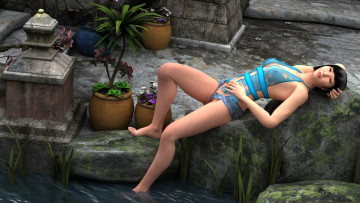 Картинка 3д+графика люди+ people лежит фон взгляд девушка