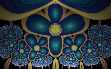 Картинка 3д+графика фракталы+ fractal узор фон цвета