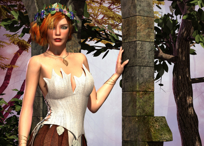 Обои картинки фото 3д графика, люди , people, фон, взгляд, девушка