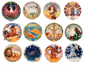 обоя разное, знаки зодиака, зодиаки