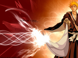 Картинка аниме bleach kurosaki шинигами банкай ichigo shinigami меч