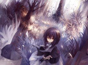 Картинка black+rock+shooter аниме девушка взгляд фон