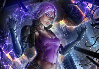 Картинка фэнтези роботы +киборги +механизмы киборг women фантастика arm электричество art девушка взгляд руки