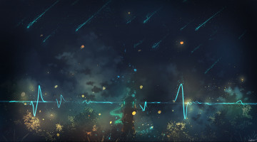 Картинка аниме музыка звук звёздный дождь