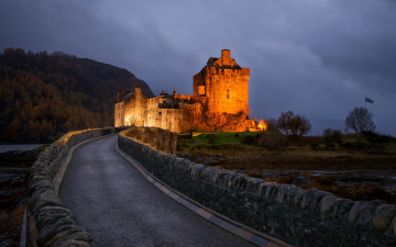 Картинка города замок+эйлен-донан+ шотландия eilean donan castle