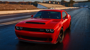 Картинка dodge+challenger+srt+demon+2018 автомобили dodge red demon 2018 srt challenger