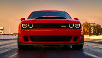 обоя dodge challenger srt demon 2018, автомобили, dodge, demon, red, srt, challenger, 2018