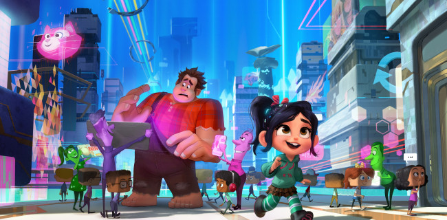 Обои картинки фото ральф против интернета, мультфильмы, wreck it ralph 2, pальф, против, интернета, мультфильм, ralph, breaks, the, internet, wreck-it, 2