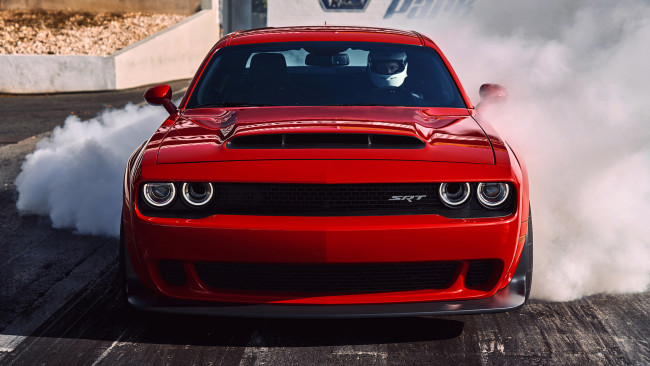 Обои картинки фото dodge challenger srt demon 2018, автомобили, dodge, challenger, red, 2018, demon, srt