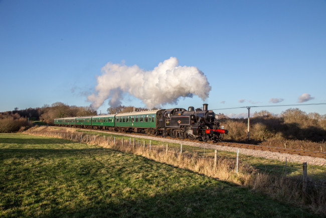 Обои картинки фото техника, паровозы, локомотив, состав