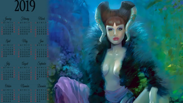 Картинка календари фэнтези девушка взгляд