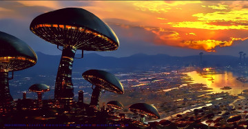 Картинка календари фэнтези будущее город сооружение 2019 calendar здание