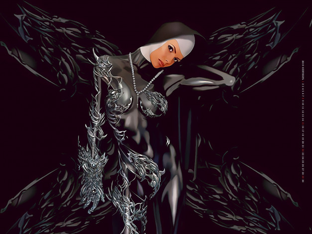 Обои картинки фото календари, фэнтези, взгляд, девушка, женщина, calendar, 2019