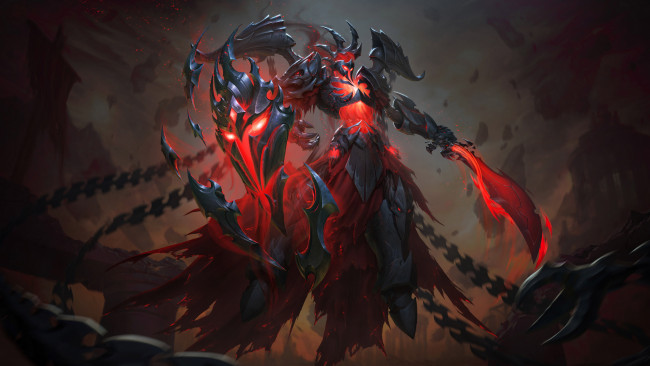 Обои картинки фото видео игры, smite, фон, существо, щит, меч